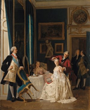 The Royal Court by Joseph Caraud Oil Painting