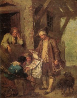 The Print Seller by Joseph Conrad Seekatz Oil Painting