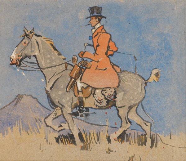 Main Product Photo of How Crawhall Pictured A Friend In The Boer War Painting by Joseph Crawhall