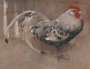 The Spangled Cock by Joseph Crawhall Oil Painting