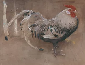 The Spangled Cock by Joseph Crawhall Oil Painting