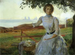 Mrs. Ernest Major by Joseph Decamp Oil Painting