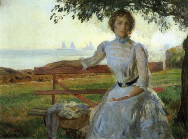 Main Product Photo of Mrs. Ernest Major Painting by Joseph Decamp