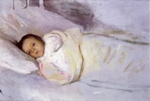 Portrait of the Artist\'s Daughter painting by Joseph Decamp