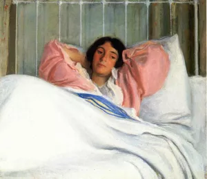 Portrait of the Artist's Wive Edity Oil painting by Joseph Decamp
