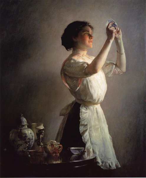 Main Product Photo of The Blue Cup Painting by Joseph Decamp