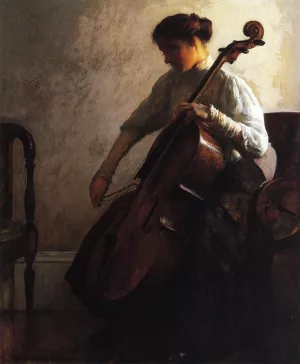 The Cellist by Joseph Decamp - Oil Painting Reproduction