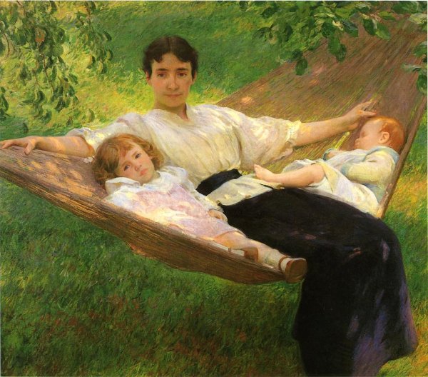 Main Product Photo of The Hammock Painting by Joseph Decamp