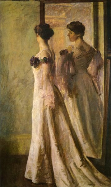 The Heliotrope Gown by Joseph Decamp - Hand-Painted Oil Painting Reproduction