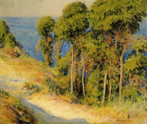 Trees Along the Coast by Joseph Decamp Oil Painting