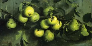 Bough of Pears with Yellow Jacket by Joseph Decker - Oil Painting Reproduction