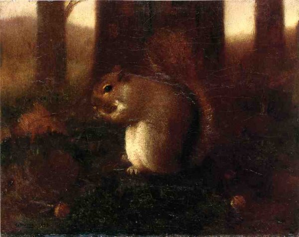 Main Product Photo of Collecting Nuts Painting by Joseph Decker