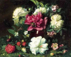 Floral Still Life by Joseph Decker - Oil Painting Reproduction