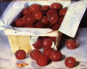 Plums in a Basket by Joseph Decker - Oil Painting Reproduction
