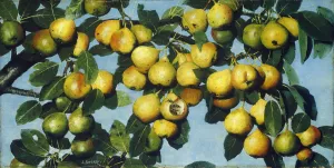 Ripening Pears by Joseph Decker Oil Painting