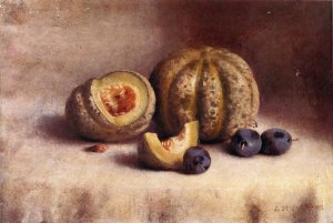Still Life with Plums and Melons