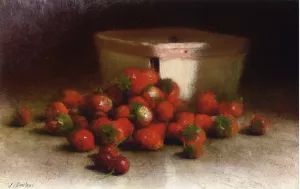 Strawberries and Upright Box painting by Joseph Decker