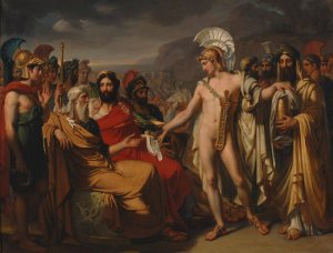 Achilles Introduced to Nestor by Joseph-Desire Court Oil Painting