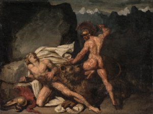 Cain et Abel by Joseph-Desire Court Oil Painting