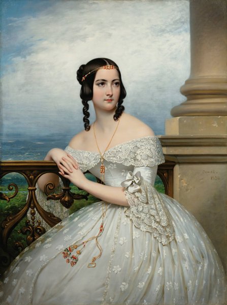 Main Product Photo of Presumed Portrait Of Miss White  Painting by Joseph-Desire Court