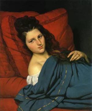 Woman Reclining on a Divan by Joseph-Desire Court Oil Painting