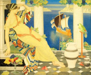 Ariadne in Naxos by Joseph Edward Southall Oil Painting