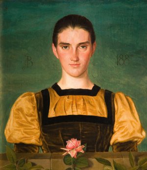 Portrait Of Anne Elizabeth Baker by Joseph Edward Southall Oil Painting