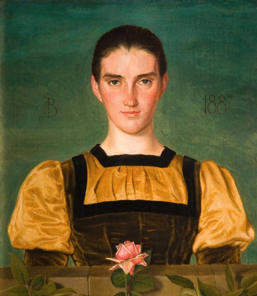 Portrait Of Anne Elizabeth Baker  by Joseph Edward Southall - Hand-Painted Oil Painting Reproduction