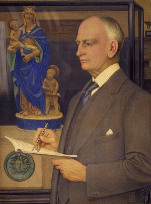 Portrait of Sir Whitworth Wallis by Joseph Edward Southall Oil Painting