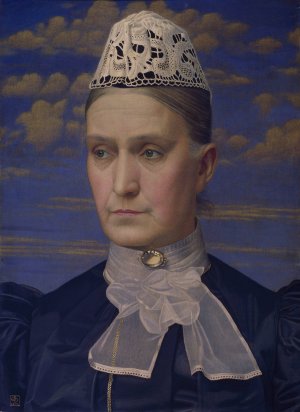 Portrait Of The Artist's Mother by Joseph Edward Southall Oil Painting