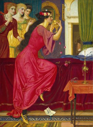 Sigismonda Drinking The Poison by Joseph Edward Southall Oil Painting