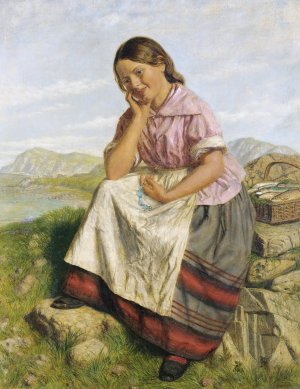 Happy Thoughts by Joseph Edward Worrall Oil Painting