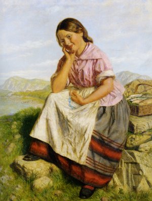 Happy Thoughts by Joseph Edward Worrall Oil Painting