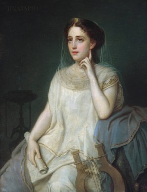 Polyhymnia by Joseph Fagnani Oil Painting