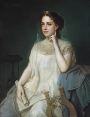 Polyhymnia by Joseph Fagnani Oil Painting