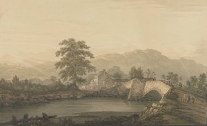No. Entrance to Keswick and Bridge by Joseph Farington Oil Painting
