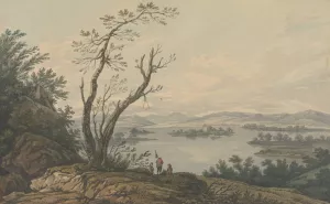 View across Windermere looking to the Great Island by Joseph Farington Oil Painting