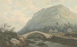 View of Bridge and Village of Rydal by Joseph Farington Oil Painting