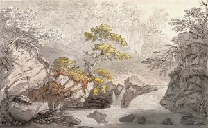 View of Nunery in Cumberland by Joseph Farington Oil Painting