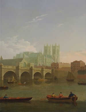 Westminster Abbey and Bridge by Joseph Farington Oil Painting