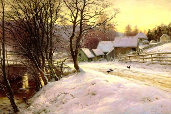 Main Product Photo of A Winter's Morning Painting by Joseph Farquharson