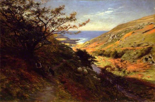 Main Product Photo of Currarie Glen, Near Ballantrae, South Ayrshire Painting by Joseph Farquharson