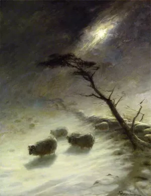 Driving Snow painting by Joseph Farquharson