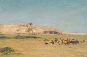 Egyptian Landscape Oil painting by Joseph Farquharson