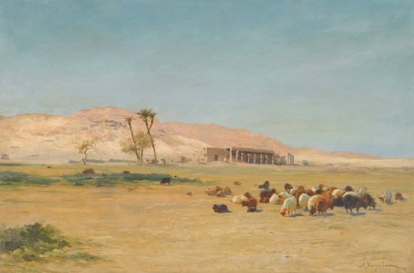 Egyptian Landscape by Joseph Farquharson - Hand-Painted Oil Painting Reproduction
