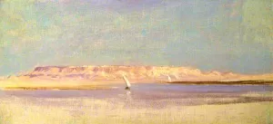 Feluccas on the Nile painting by Joseph Farquharson