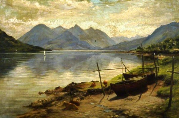 Main Product Photo of Loch Duich and the Five Sisters Painting by Joseph Farquharson