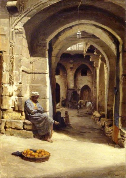 Main Product Photo of The Orange Seller Painting by Joseph Farquharson
