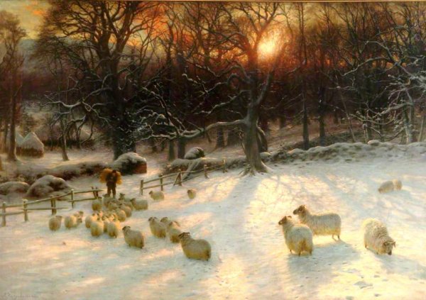 Main Product Photo of The Shortening Winter's Day is near a Close Painting by Joseph Farquharson