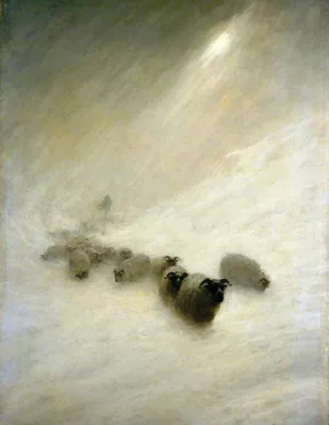 The Stormy Blast painting by Joseph Farquharson